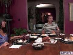 Wild Stepmom makes the beau of teenager display his shaft