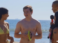 Strand, Svart, Avsugning, Brunett, Bystig, Knubbig, Ebenholts, Trekant