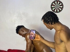 Afrikanisch, Leie, Schwarz, Blasen, Spermaladung