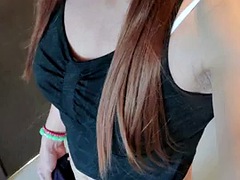 Amatoriale, Beccata, Crossdresser, Sega, Masturbazione, All'aperto, Pubblico, Solo