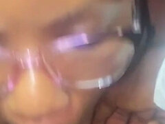 Black Sexy House Help Caught Me Naked and Helped with a Naughty Blowjob and Got Fucked Hard by Her Boss