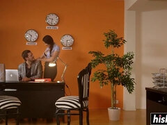 Ava Courcelles wears stockings while slamming