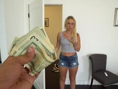 Lovely housemaid Layla Love sucks and fucks for tips