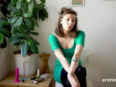 Røv, Brunette, Dildo, Tysk, Onani, Orgasme, Solo, Strømper