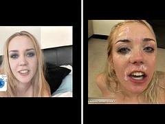 Blond, Bukkake, Sperm skott, Gruppe