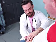 Grosser schwanz, Blondine, Blasen, Spermaladung, Arzt, Behaart, Masturbation, Muskel