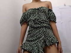 I pull down her panties and fuck her hard in a kinky homemade video