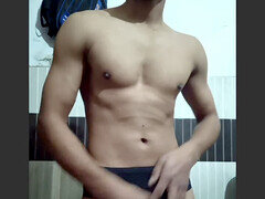 Indian guy jacking off and making a huge mess