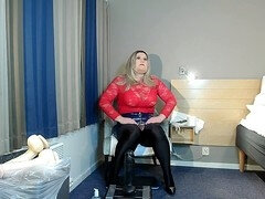 Enthousiasteling, Anaal, Panty, Shemale, Alleen, Speelgoed