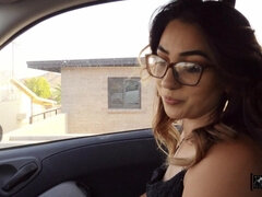 Cul, Sucer une bite, Voiture, Hard, Fille latino, Chatte, Adolescente