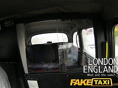 Jasmine Jae & Victoria Summers share a hard cock in a fake taxi cab ride