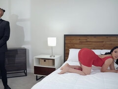 항문, 큰 엉덩이, 흑갈색 머리, 크림파이, 하드코어, 호텔, 자연의 가슴, 타는