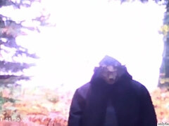 素人, ブロンド, フェラチオ, 女, オーガズム, アウトドア, ラフ