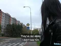 Public Agent MILF loses handbag and her panties