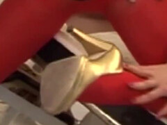 Americkej, Krásky, Veľké péro, Blondína, Nohy, Fetiš nôh, Footjob, Pančucháče