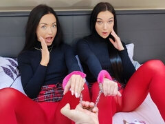 18, Duży tyłek, Duże cycki, Obciąganie, Brunetka, Kobiety mężczyzna, Nylon, Chudy