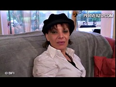 MILF slut gets fucked in both holes at the same time