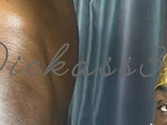 Africain, Gros cul, Grosse bite, Noire, Tir de sperme, Masturbation, Tatouage