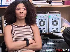 Black teen thief with an afro spilled stealing and bang