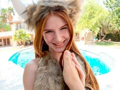 Arsch, Blasen, Handjob, Pov, Rotschopf, Entkleiden, Jungendliche (18+), Titten