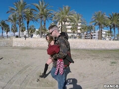 Strand, Gek, Sperma shot, Hardcore, Hd, Ondergoed, Buiten, Openbaar