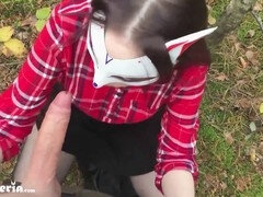 Grande cazzo, Pompino, Venire in bocca, Fidanzata, All'aperto, Succhiando, Ragazza