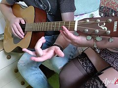 フェラチオ, お婆さん, キス, 熟年, 母, 叫ぶ