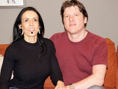 Big-boobed brunette Katy Bikini nailed in the sideways pose