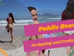 Stripping and Frolicking on the Beach