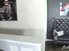 Hot blonde MILF blowing dick and smoking cigarette - fetish POV blowjob