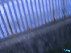 Enthousiasteling, Pijpbeurt, Sperma shot, Hondjeshouding, Buiten, Gezichtspunt, Openbaar