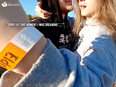 アウトドア, 小柄, 公共, ティーン, オッパイの