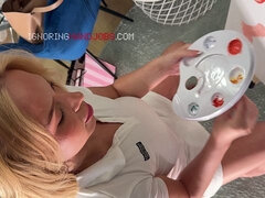 Amatéři, V zákulisí, Velké kozy, Blondýna, Honění, Masturbace, Milf žcbp, Přírodní