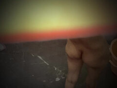 Fürdőszoba, Hatalmas hátsó, Házi készítésű, Indiai, Filigrán alkatú, Zuhanyozó