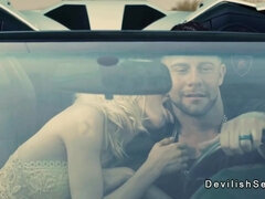 Rubia, Mamada, Tetona, Polla, Pajear, Sexo duro, Al aire libre, Chupando