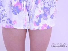 18, Amatør, Brunette, Søt, Orgasme, Strapon, Tenåring, Våt