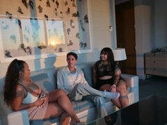 Big Ass Lesbians Sunny Bunny & LaBellaDIablaX Fuck and Cum on Face Threesome