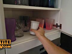 Blondin, Ansiktsbehandling, Flickvän, Hardcore, Hd, Pov, Löskuk, Trekant