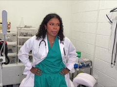 Afrikansk, Amatør, Svart, Doktor, Dominerende kvinne, Skambelagt, Synsvinkel, Alene