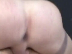 Brunette German college girl is bent over doggy style on desk to be penetrated in her pussy in the absence of her mates