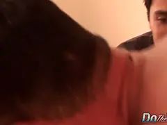 Anal, Cul, Blonde, Sucer une bite, Éjaculation interne, Femme au foyer, Époux mari, Criant