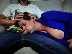 Stepson Fulfills Step-Mom's Blowjob Craving!