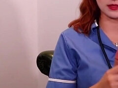Sexy Nurse Greene Tells You How to Wank Your Huge Hard Cock