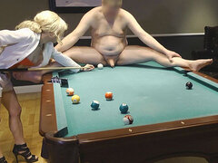 Kinky and Pervers Pool Game! Guy Dominated by Tranny Girl!