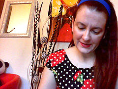 Ginger-haired, balloon blow pop, mother