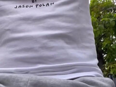 아마추어, 아시안, 나이든, 야외의, 혼자