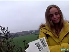 Public agent virgin Lady Bug paid for sex
