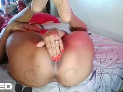 Hot ebony babe Boricualovenyc reaches blissful climax with a creamy explosion