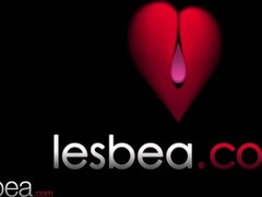 Lesbian Angel Piaff tribbing and pussy licking super hot blonde Latina babe - scissoring