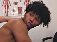 IR sporty taboo stud fucks his stepbrothers asshole in the office